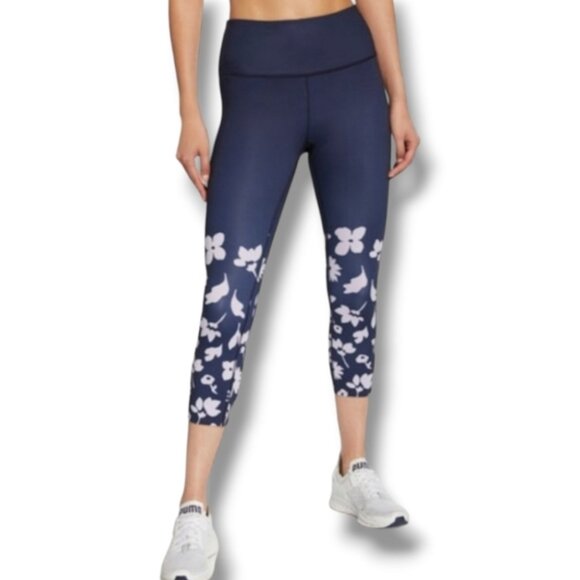 KATE SPADE Cropped High Rise Leggings XXS Border Splash Navy Girls Pants GIFT - Picture 5 of 16